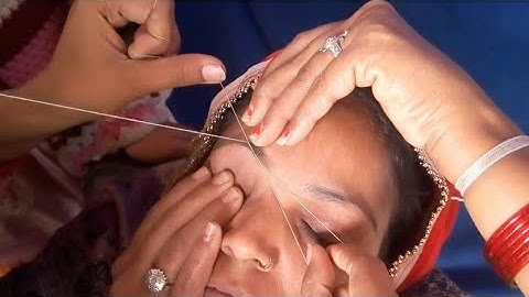Threading eyebrows tutorial/ Perfect shape of eyebrows/ Thin eyebrows threading/ Arch shape eyebrows