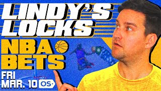 NBA Picks for EVERY Game Friday 3/10 | Best NBA Bets & Predictions | Lindy's Leans Likes & Locks