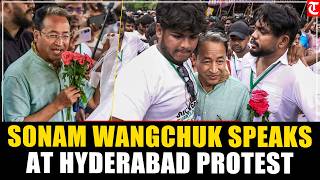 Sonam Wangchuk Joins Hyderabad CJP Protest | Speaks on Education Reforms & Governance