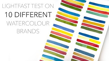 Lightfast Test On 10 Different Watercolour Brands!