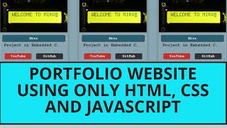 Building Portfolio Website from Scratch: HTML, CSS, & JavaScript | No Frameworks, Pure Vanilla Magic