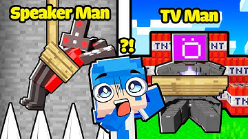 HUY NOOB CỨU SPEAKER MAN HAY TV MAN TRONG MINECRAFT 🔊📺