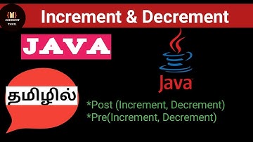Increment & Decrement Java in tamil||Java Full course in tamil||Java tutorial for beginners Tamil