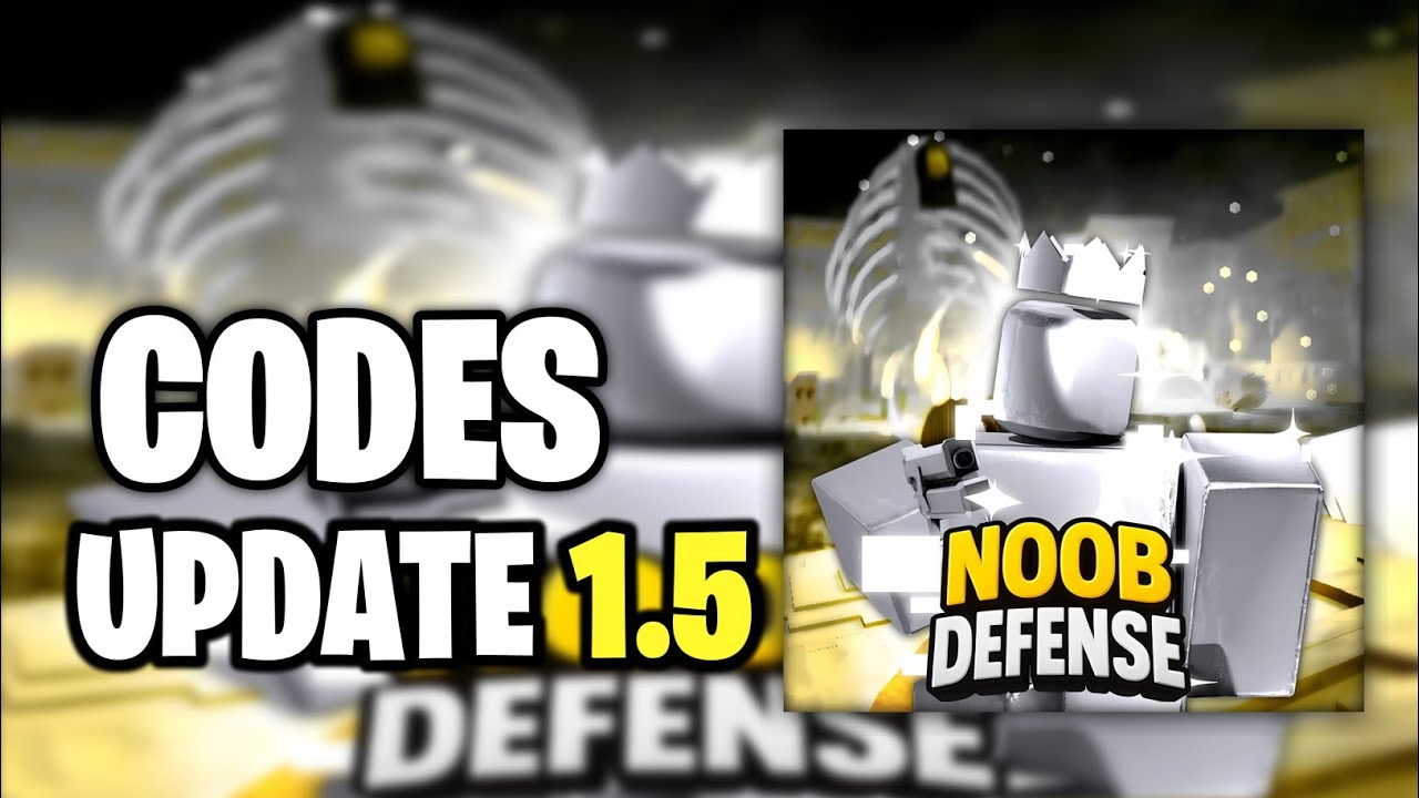 ALL UPDATE 1.5 CODES FOR NOOB DEFENSE! ROBLOX NOOB DEFENSE CODES - YouTube