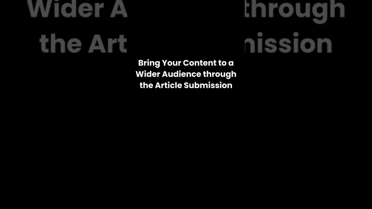 ✍️ Boost SEO with Manual Article Submissions!