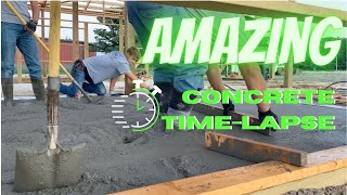 How to pour CONCRETE in a POLE BARN in 3 sections