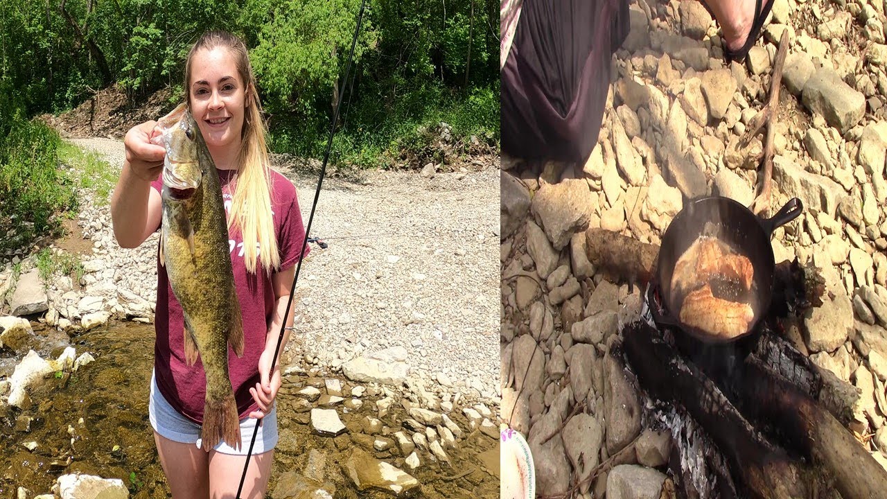 CATCH N COOK: Smallmouth Bass Over a Fire!