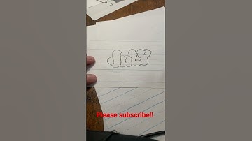 How to draw the month July in graffiti bubble letters #shorts #short