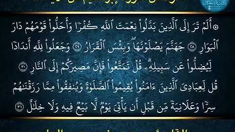 ﴿ألم تر إلى الذين بدلوا نعمت الله كفرا ﴾ تلاوة تشرح الصدر من سورة إبراهيم القارئ / سعيد مسعود العلوي