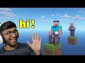 MY FIRST VILLAGER FRIEND IN ONE BLOCK OF KHATARNAK MINECRAFT PART 5 !!