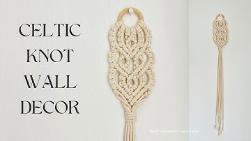 DIY Macramé Celtic Knot Wall Hanging Tutorial | Easy Small Boho Decor