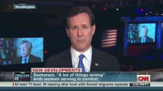 Santorum concerned about women in combat