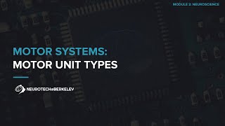 Module 2, Section 4, Lesson 13: Motor Unit Types || UC Berkeley CS 198-96