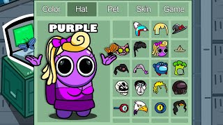Purple mom (RainBow Friends) in Among Us ◉ funny animation - 1000 iQ impostor