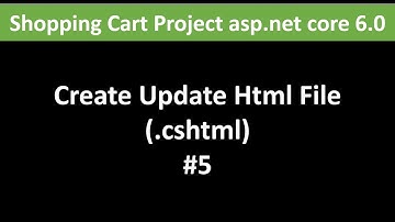 ASP.NET CORE 6.0 :  Shopping Cart Project Full Course -5