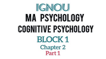 🌀🌐IGNOU|MAPSYCHOLOGY|BLOCK1|COGNITIVE PSYCHOLOGY|CHAPTER2|INFORMATIONPROCESSING IN LEARNING&MEMORY🌀🌐