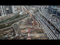 Строительство мостов в районе Москва-Сити 21.12.2019.
