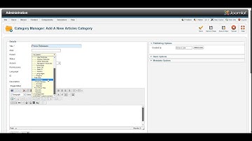 Adding a new category in Joomla 2.5