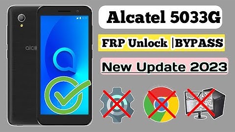 Alcatel 5033G/1 5033D/5033X. Remove google account, Bypass FRP. Without PC 2023 NO SIM PIN NO APK