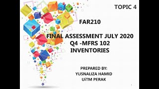 MFRS 102/ IAS 2 INVENTORIES | FAR210: FINAL EXAM JUL 2020 Q4| MEASUREMENT & VALUATION OF INVENTORIES