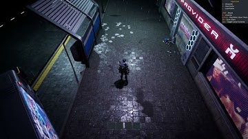 Ue5 Material test for Movie and Glitch - Cyberpunk Topdown Level Test