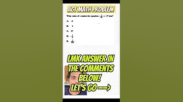 Can you solve this ACT math problem? Let me know. #act #actmath #actprep #acttips #satmath
