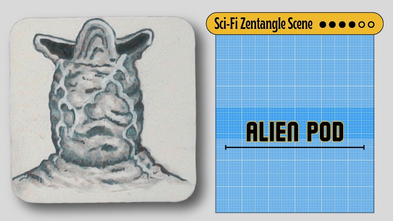 Building a Sci-Fi Zentangle Scene | Toon 1: Alien Pod