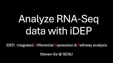 Analyze RNA-Seq data with IDEP, an interactive website