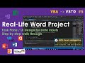 VSTO e05 - Real-life Advanced Word Task Pane for Data Input with many tips and tricks