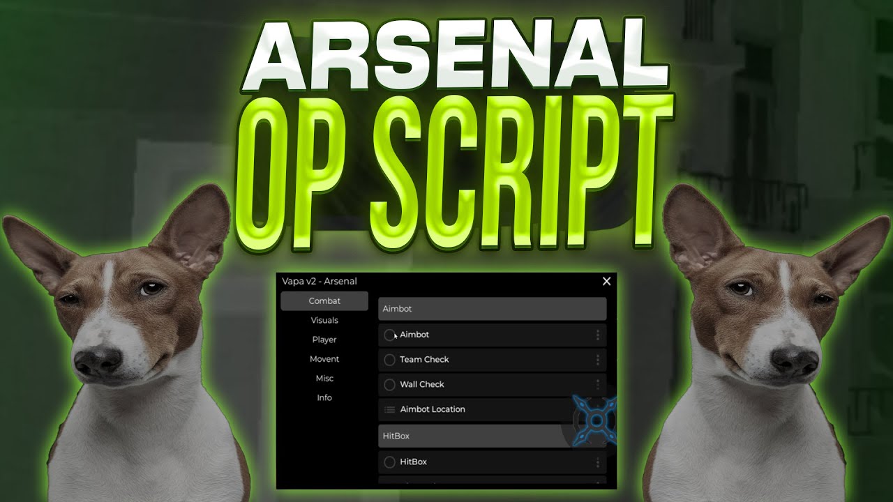 Arsenal script aimbot hitbox extender esp more youtube