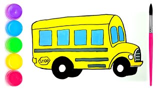 How to Color Bus - Coloring School Bus screenshot 4