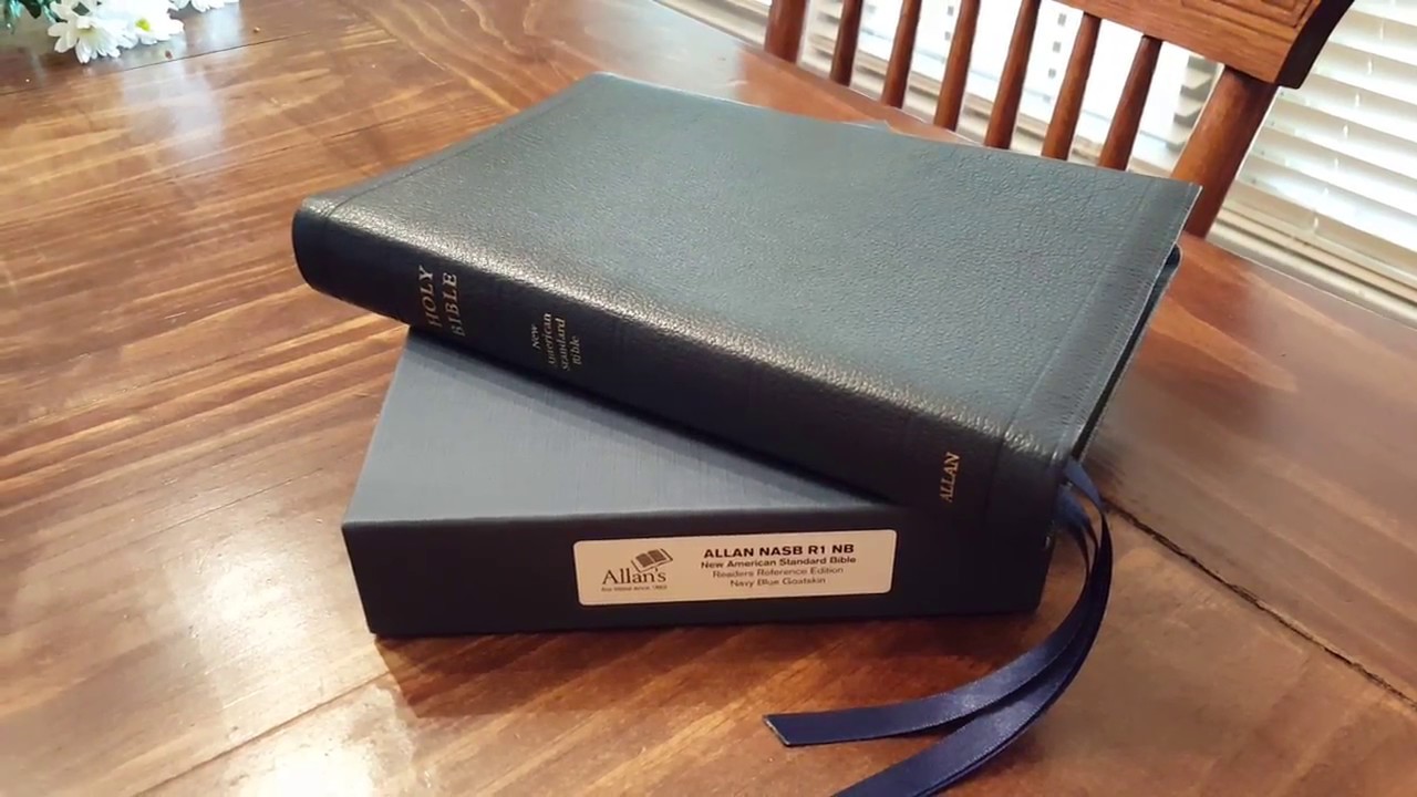R.L. Allan NASB Reader’s Reference Edition (Navy Goatskin) - Bible
