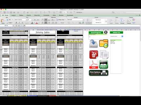 Strength & Conditioning Excel Template - Batch Email