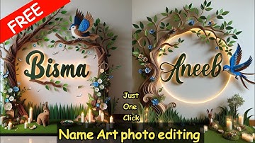 TikTok Viral Trending 3D name art Ai photo editing bing image creator tutorial Just One Click