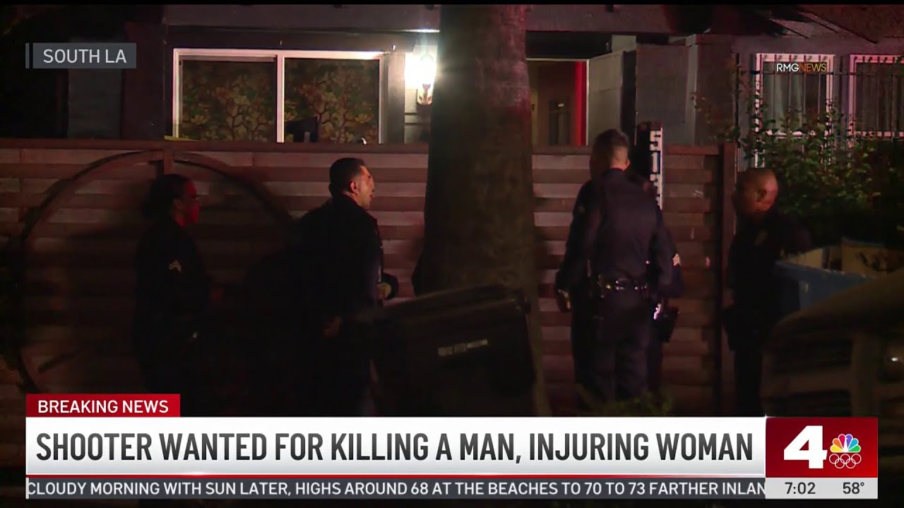 Man killed, woman injured in South LA shooting - YouTube