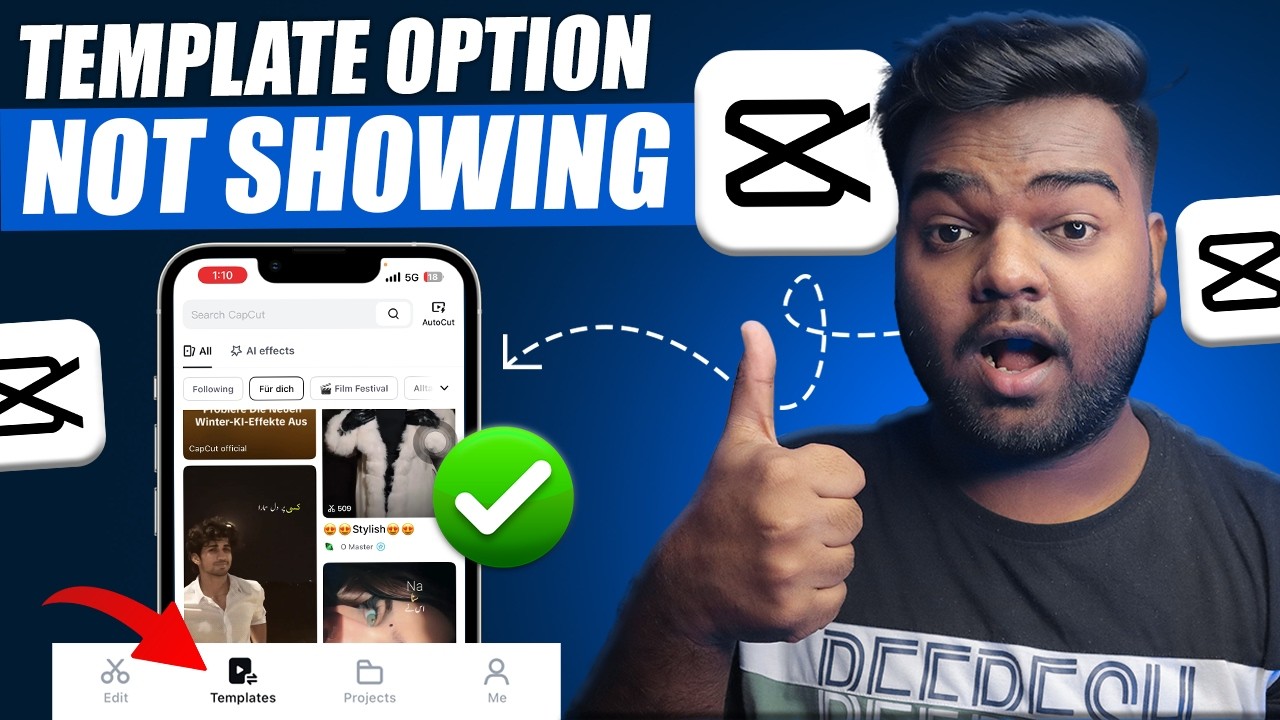 Capcut me templates ka option kaise laye Templates Not Showing in