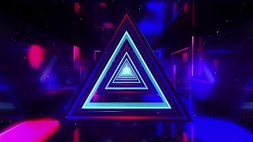 Triangle Neon Tunnel Lights Motion Graphics Animated Background led background effects 4k vj loops