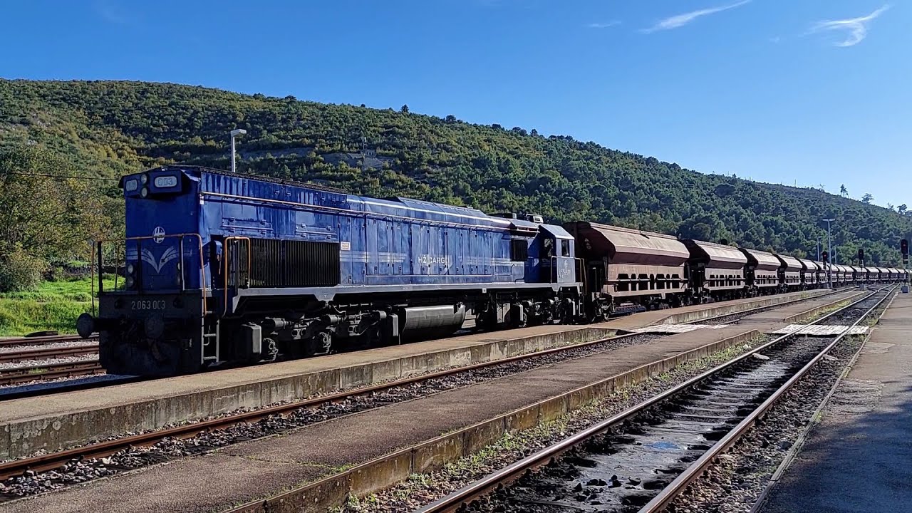 Trains in train station Perković 2024. // Vlakovi u kolodvoru Perković 2024
