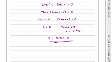 IAL Edexcel Jan 2022 P3, Q9, Trigonometric Functions, Trigonometric Equations, N Peters, WMA13/01