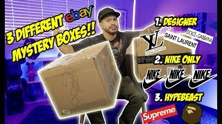 UNBOXING 3 DIFFERENT EBAY MYSTERY BOXES! (DID I GET SCAMMED?)