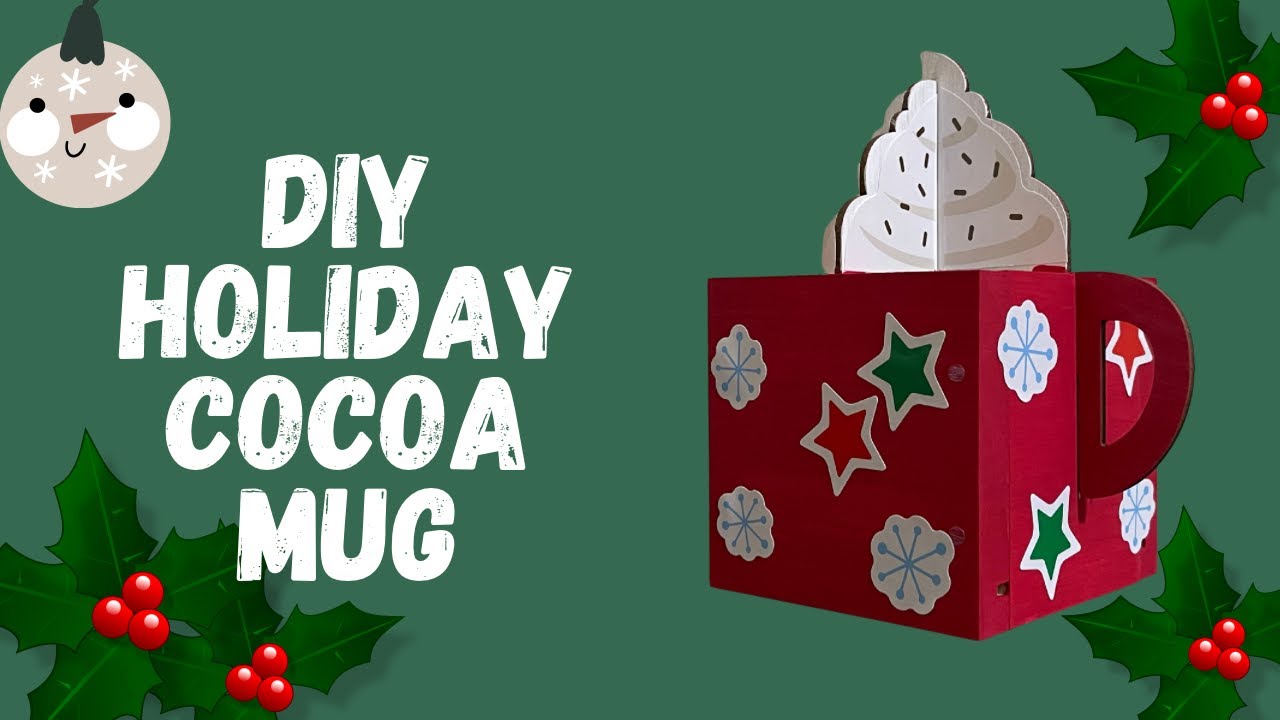 The Cutest Wooden Holiday Cocoa Mug ☕🎄