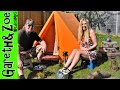 Camping In 50 Year Old Vintage Canvas Tent