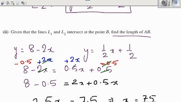 Finding the point of intersection between two lines