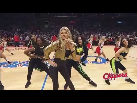 Fergie's Surprise L A Love Performance at the Clippers Game