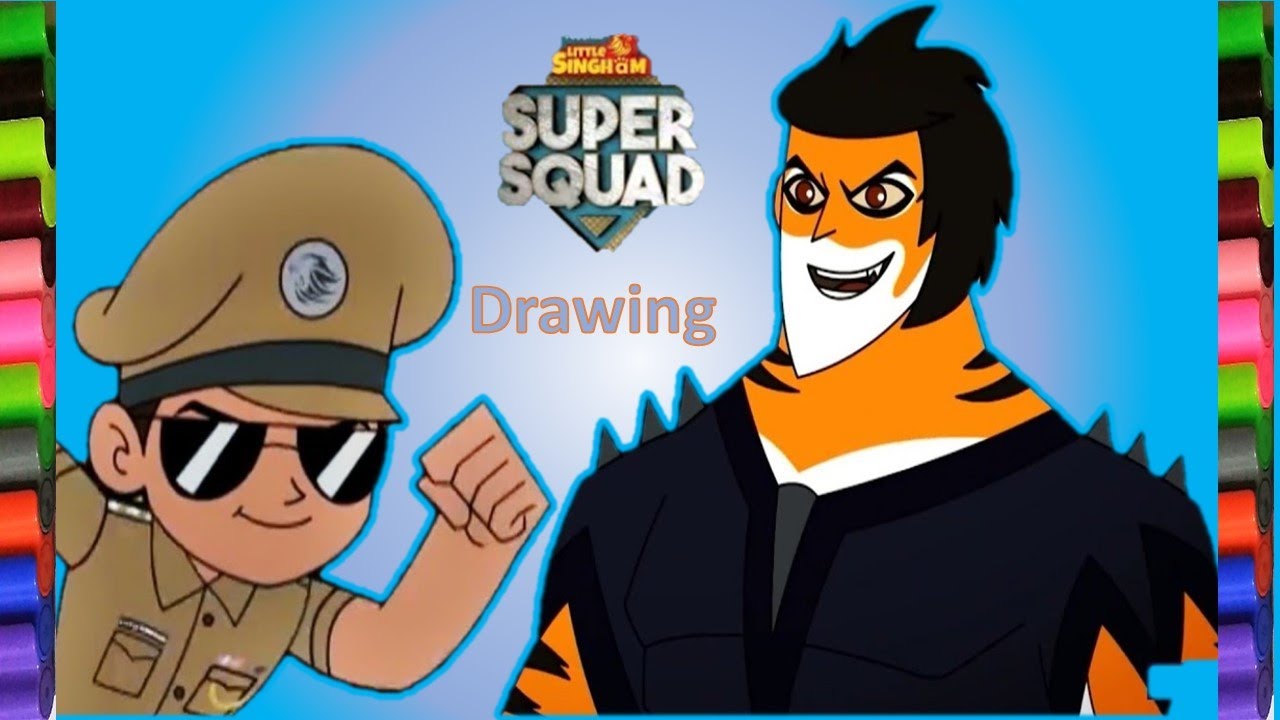 Little Singham Cartoon Super squard | Future main Satakli Aata majhi satakli  Desh ka sipahi Drawing - YouTube