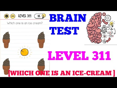 Brain test tricky puzzles level 311 which one is an ice-cream solution or walkthrough