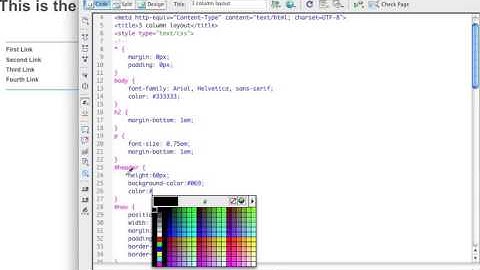 {Web-D 36}  3 column layout with a header