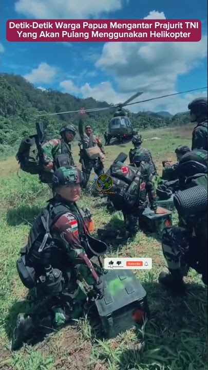 Terharu !!! Momen Perpisahan Prajurit TNI dengan Warga Papua #tni #tniad #viral