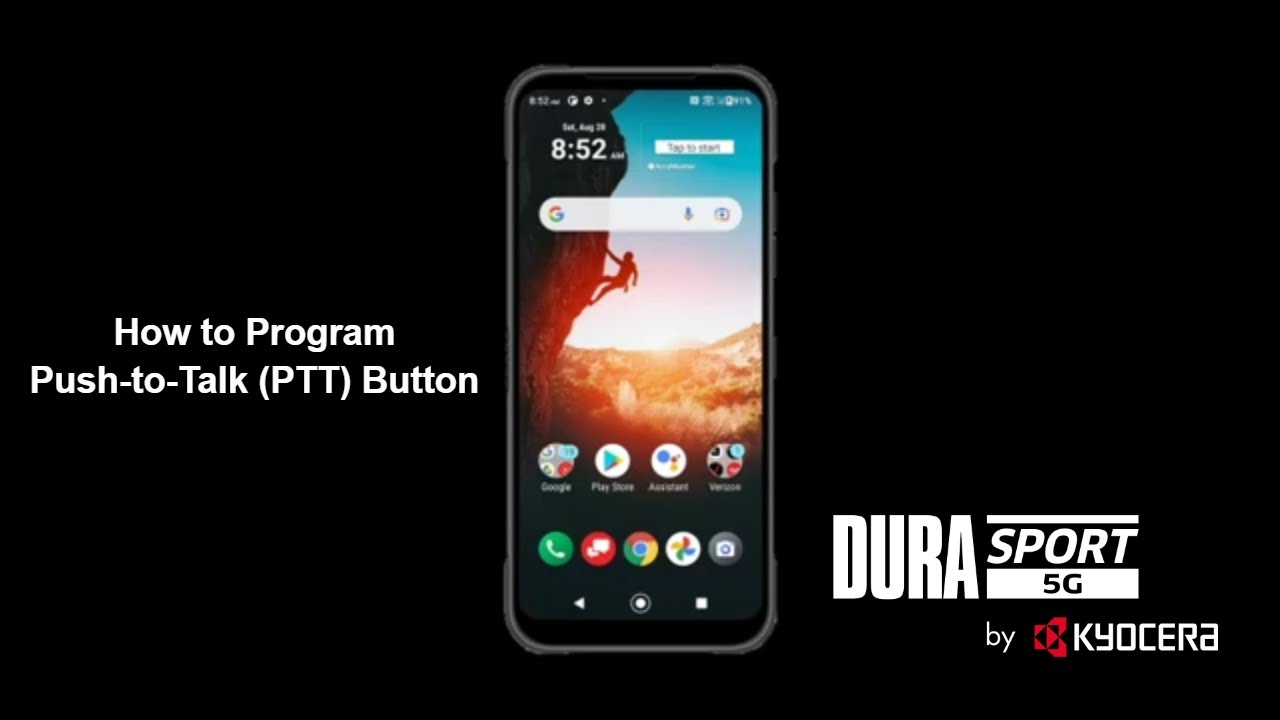 How to Program Push-to-Talk (PTT) Button – Kyocera Rugged DuraSport 5G UW Smartphone