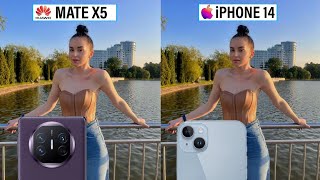 Huawei Mate X5 Vs iPhone 14 Camera Test Comparison